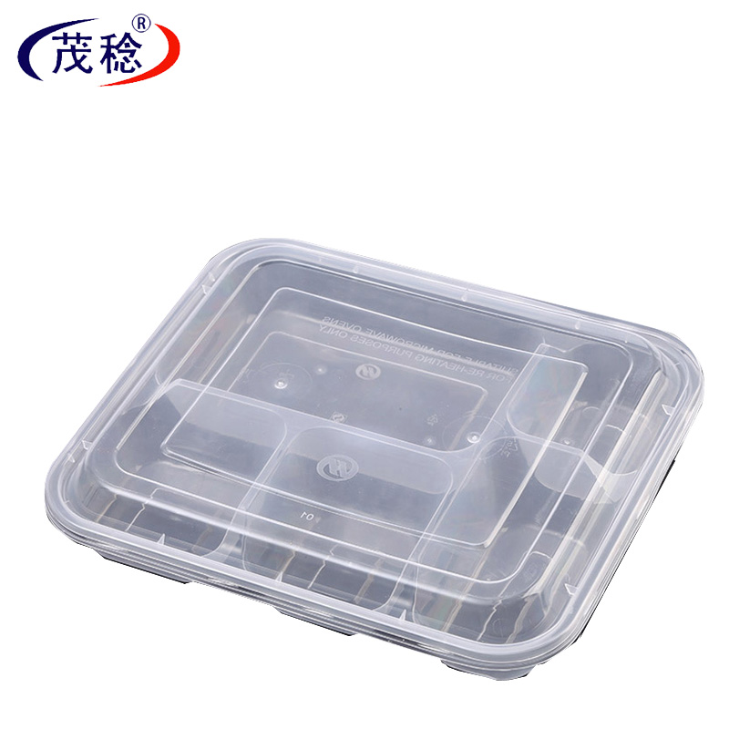 茂稔 快餐盒 一次性餐盒 打包盒 五格 箱高清大图