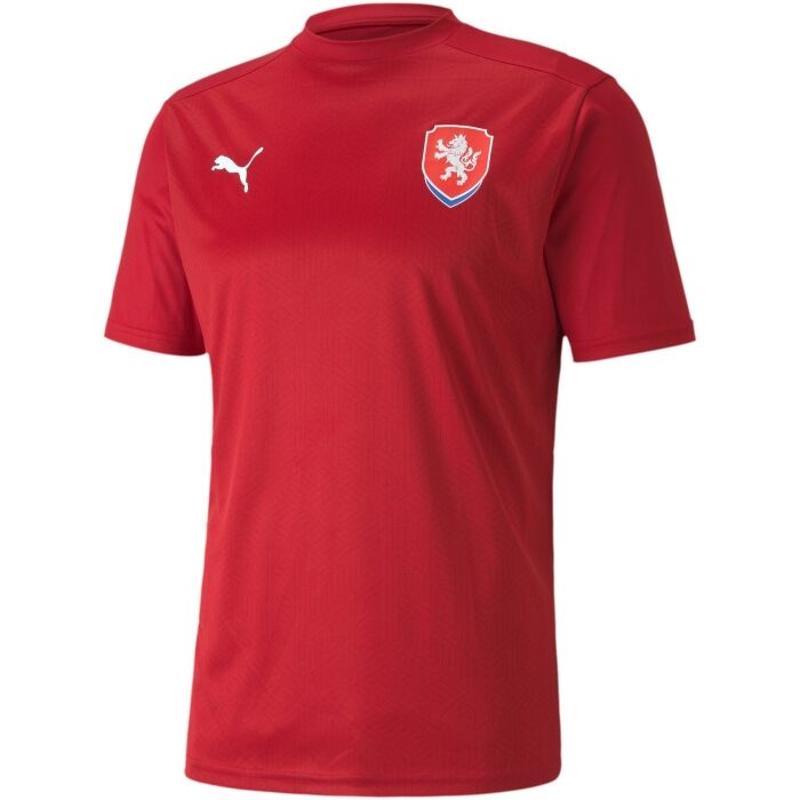 彪马(Puma)男士运动T恤捷克国家队比赛复刻版舒适透气球迷服饰