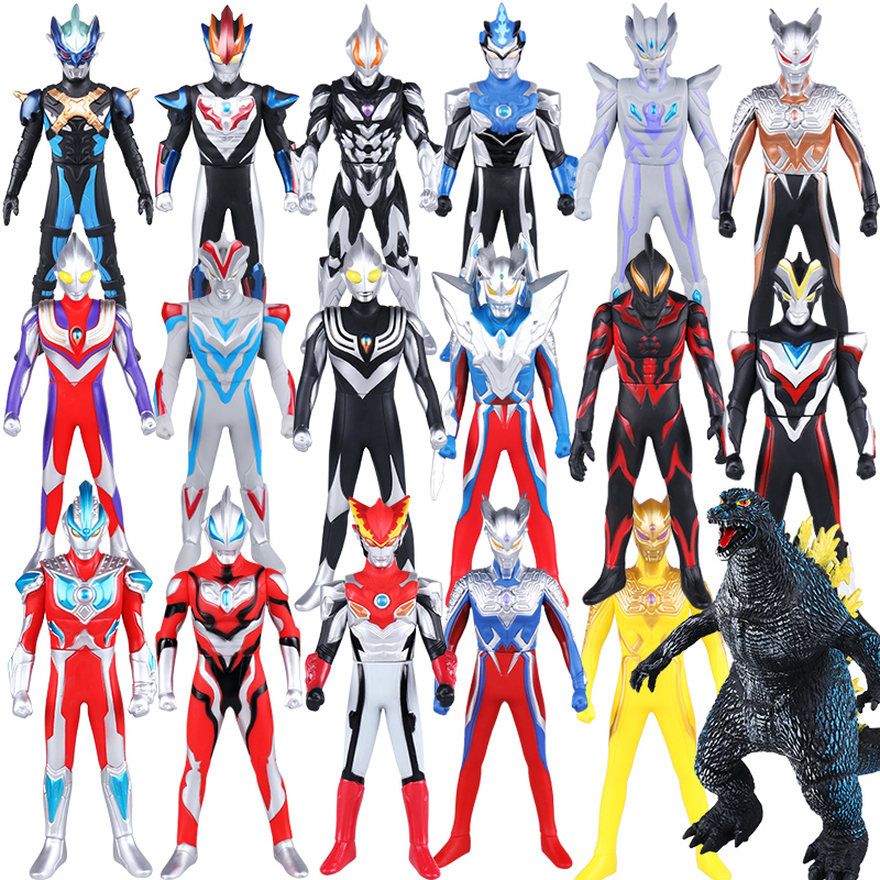 超大软胶罗索泰罗大号布鲁赛罗哦特曼玩偶31cm人偶奥特曼玩具儿童