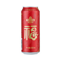 青岛啤酒(TSINGTAO)10度福禧罐500ml*12罐整箱装