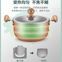 苏泊尔(SUPOR)汤锅不粘锅汤奶锅麦饭石色大容量迷色系列电磁炉燃气灶通用 (20厘米绿款)ET20JAP01-V