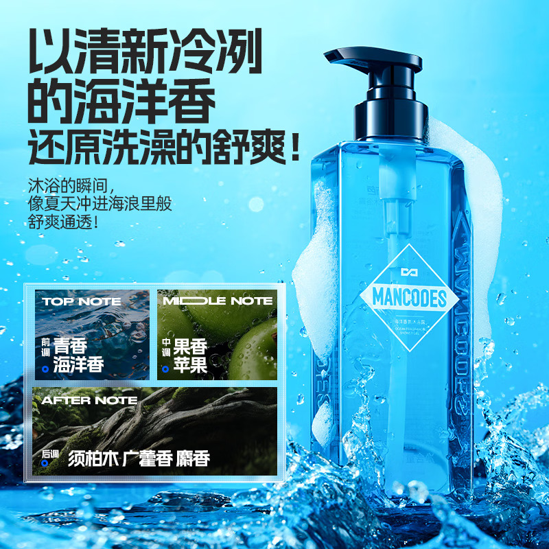 左颜右色 海洋香氛沐浴露 400G 裸装高清大图