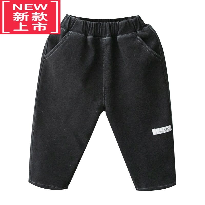 可莉允一体绒,儿童牛仔裤男童冬装裤子小童宝宝加绒加厚冬装保暖休闲裤保暖裤图片