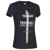 探路者（TOREAD）速干T恤 户外春夏运动休闲女式时尚透气快干短袖T恤TAJG82938