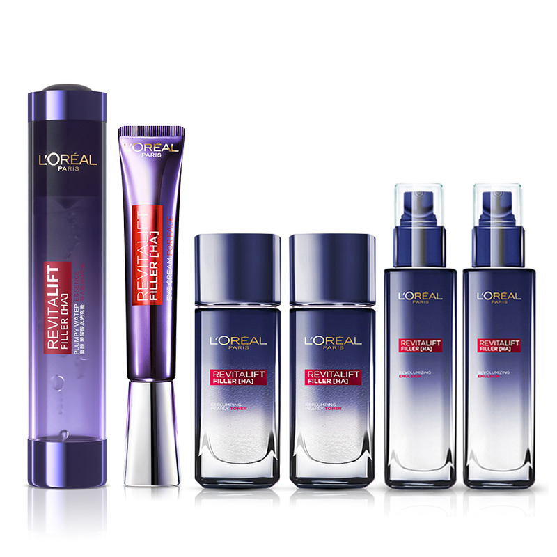 欧莱雅loreal紫熨斗全脸淡纹眼霜女士玻色因玻尿酸改善眼袋改善黑眼圈