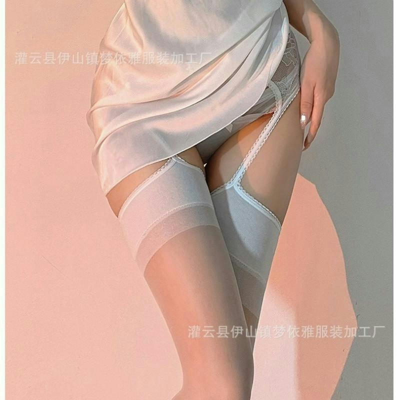 情趣丝袜女士性感长筒开档免脱连身袜一体吊带袜黑色连体吊袜丝袜高清大图