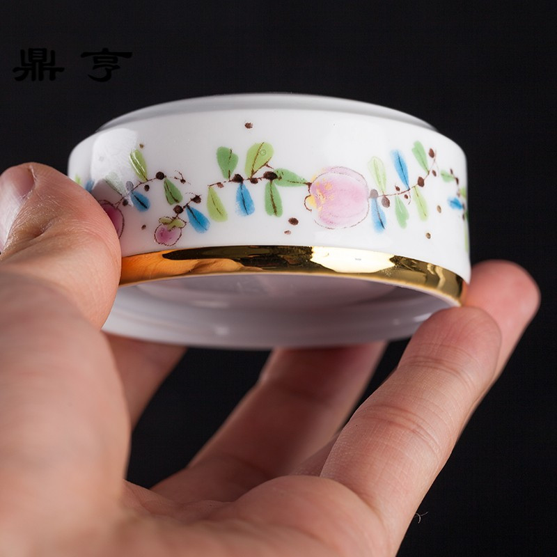 鼎亨景德镇青花瓷双层陶瓷保温杯带盖茶杯办公随手礼品男女士养生