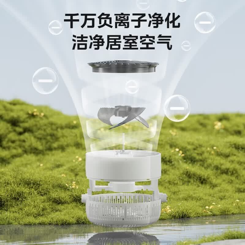 美的 GAI24JK 空气循环扇家用 台立两用摇头落地扇低噪对流轻音净化扇 风扇 语音控制负离子净化高清大图