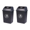 卫未来 摇盖垃圾桶 灰色60L 个