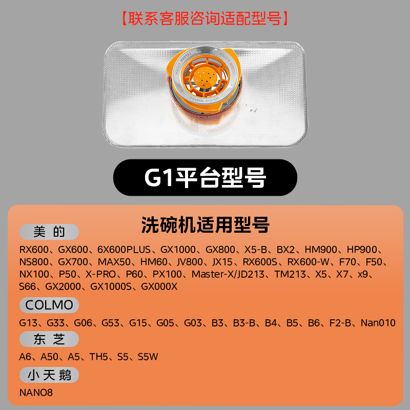 碗伴美的洗碗机滤网过滤器配件通用滤网自清洁美的洗碗机专用滤芯原装正品G1/T3/北极星平台 升级G1平台自清洁滤网/一次更换长久使用