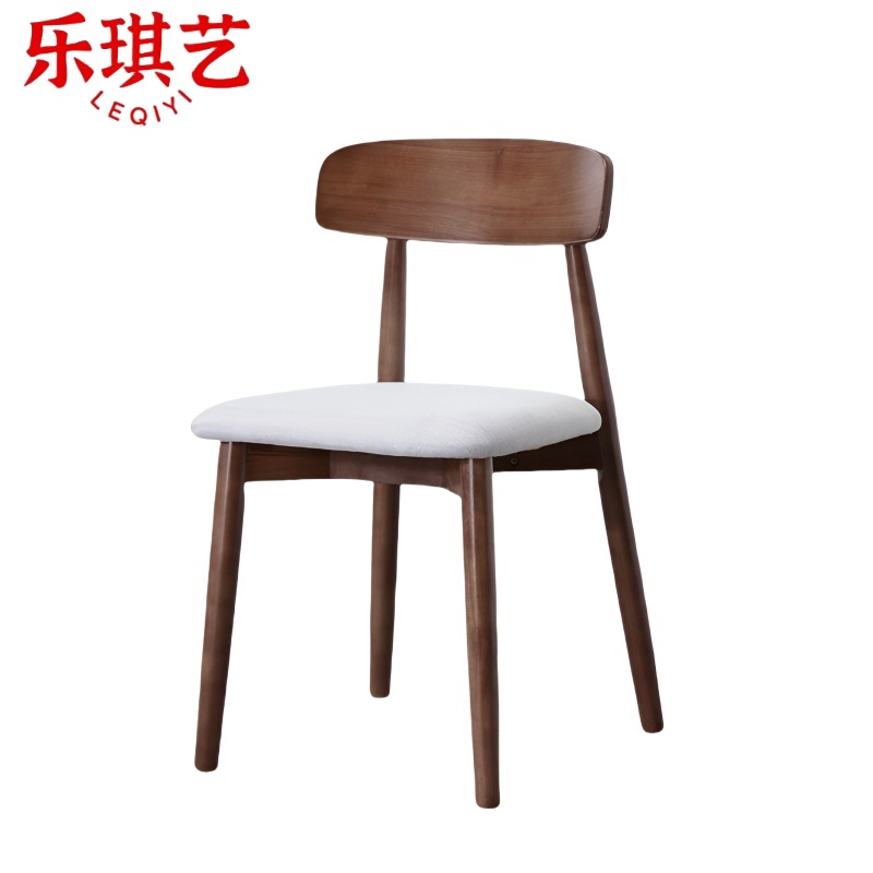 乐琪艺 靠背椅 43cm(浅灰色麻布) 把高清大图