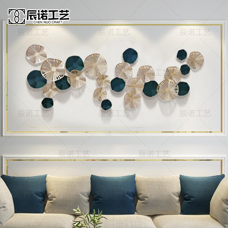 北欧客厅沙发墙面装饰铁艺壁饰餐厅壁挂背景墙上创意墙饰挂件 三维工匠 200*85cm高清大图