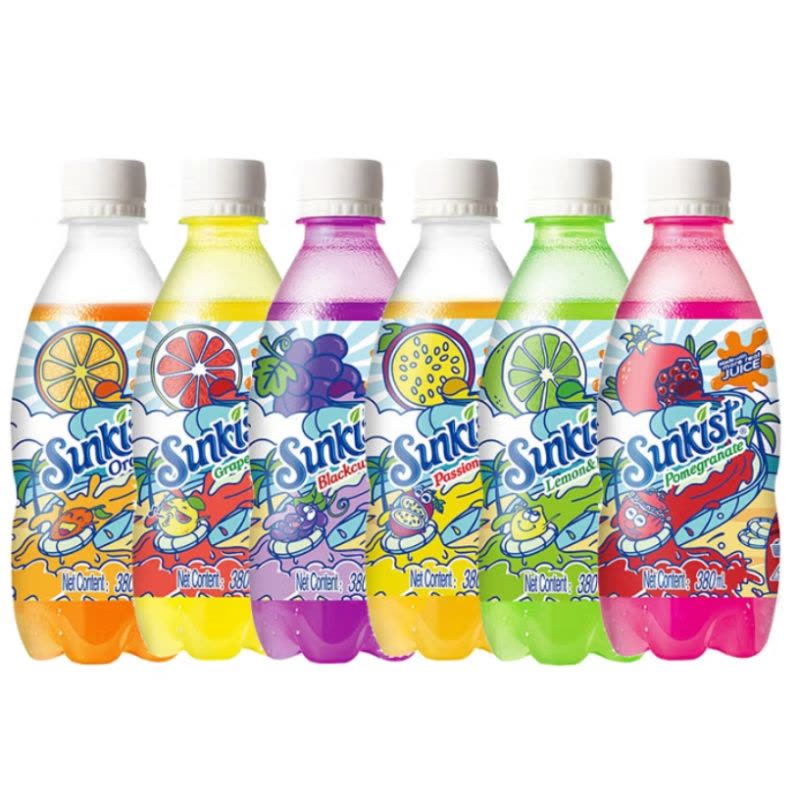 Watsons新奇士柠檬青柠汁汽水380ml*15瓶整提装图片