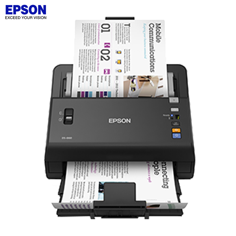 爱普生EPSON) DS-860 A4高速彩色文档自动连续双面馈纸式扫描仪（黑色）