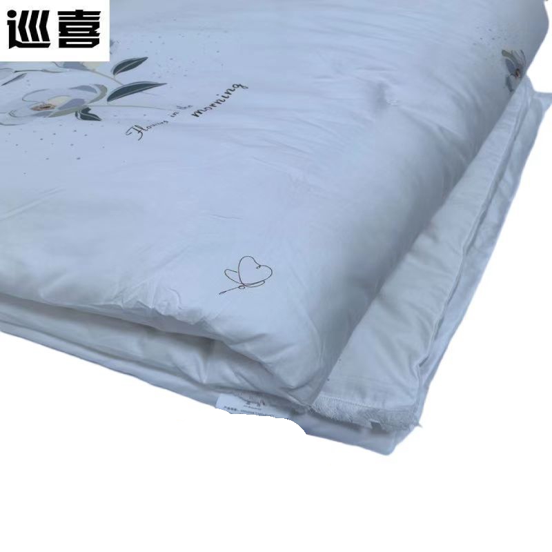 巡喜 全棉印花手缝蚕丝被 200X230cm (条)高清大图