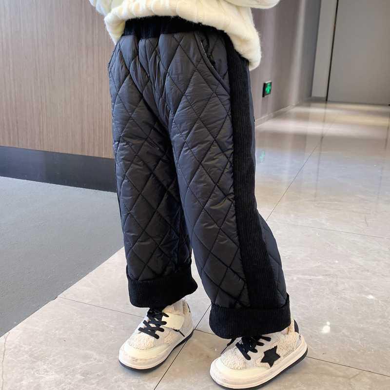 香忊女童棉裤冬季新款加绒裤子女宝宝东北外穿一条过冬三层加厚阔腿裤