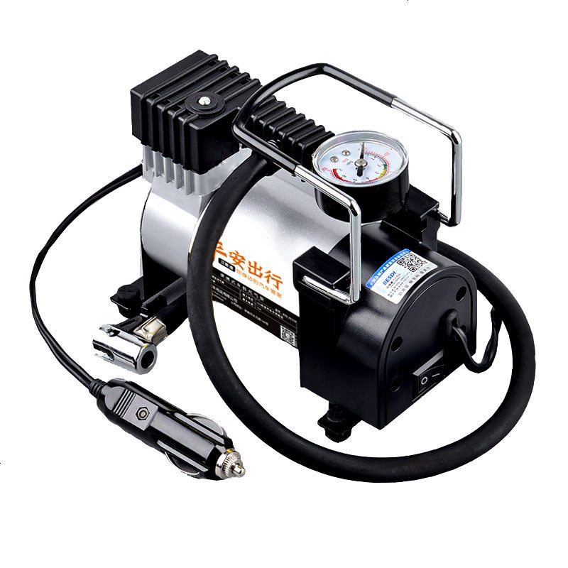 快速充汽车轮胎 小型车载充气泵 汽车用打气泵机随车冲气磅点烟器