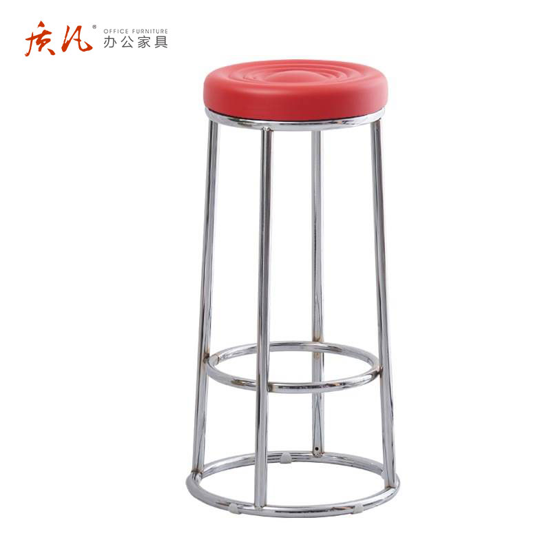 质凡 ZF-BY02高脚凳酒吧凳吧椅颜色备注 黑色坐垫高脚凳63CM高清大图