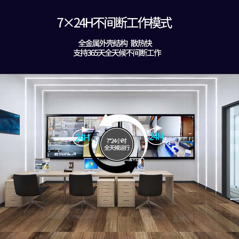 泽显 110英寸液晶监控显示器 工业级4K超高清监视器 安防视频监控屏显示屏含壁挂支架 LC-X110J高清大图