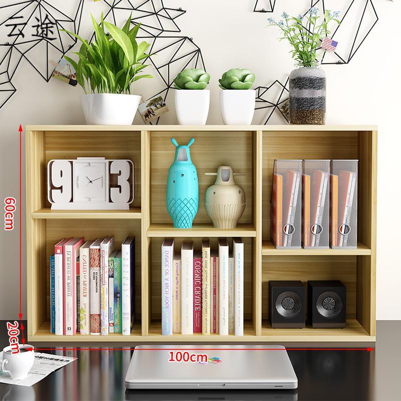 书架简易桌上置物架多功能现代儿童学生办公书桌面收纳双层小书柜定制