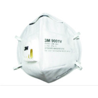 3M 9001V 折叠式带阀防尘口罩标准号(耳带式)(3副装)