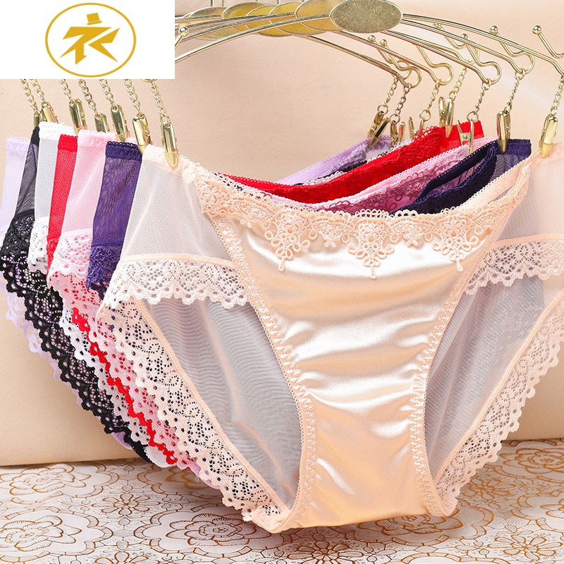 ideamini内裤女士蕾丝透明性感女士内裤性惑女性惑棉档内裤女冰丝内裤