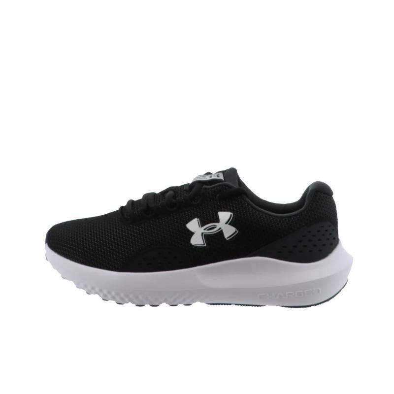 安德玛(under armour)跑步鞋男宽版透气缓震训练鞋黑灰拼色运动跑
