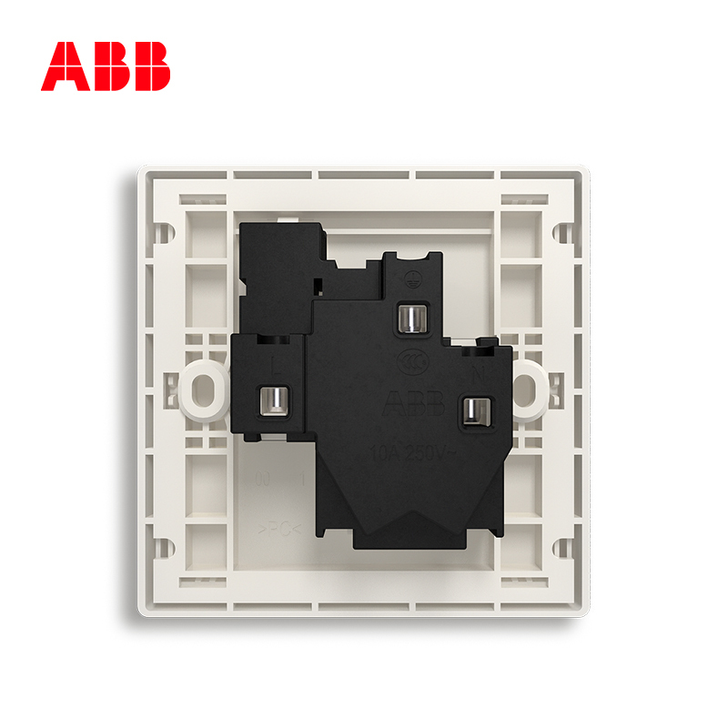 ABB开关插座轩致无框星空黑 一开16A三孔带开关空调插座AF228-885