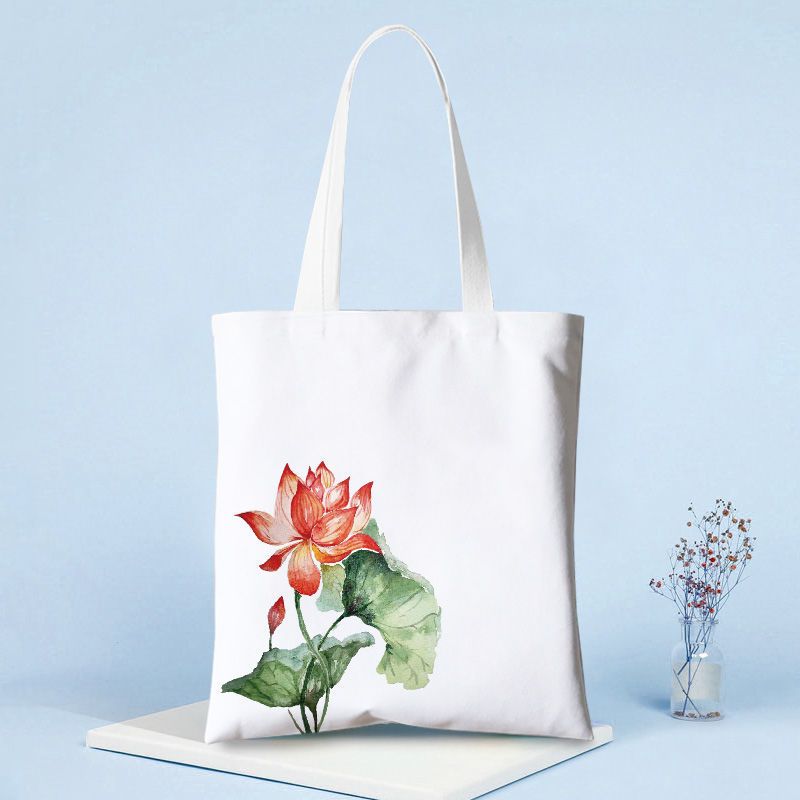 文艺古风复古帆布包女单肩包简约大容量背包民族风帆布袋手提背包归有