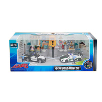 彩珀合金模型车67256警车套装滑行版