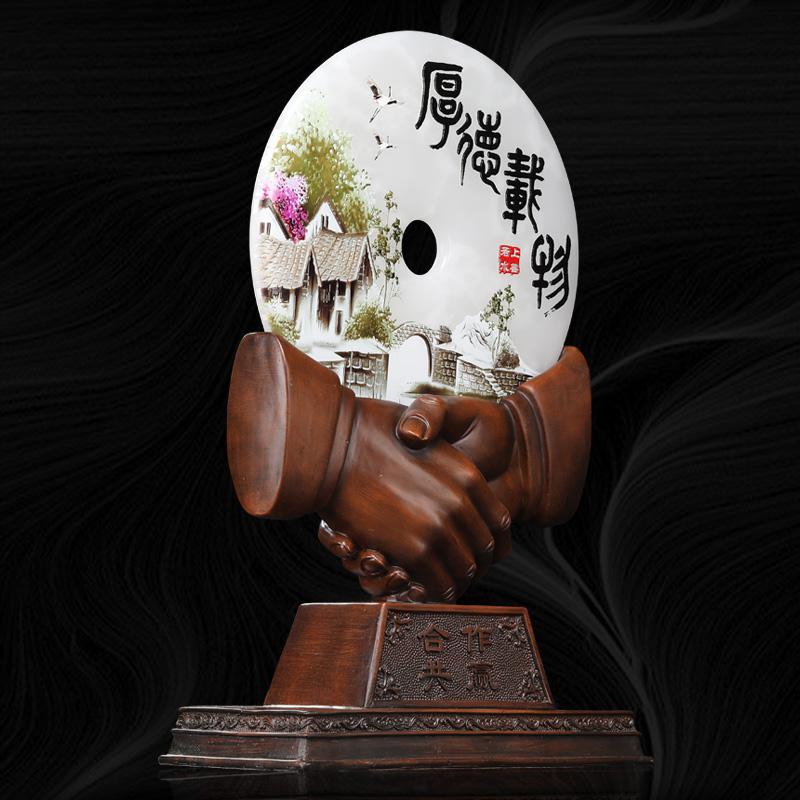 美帮汇平安扣摆件送老板董事长老总办公室桌面装饰品退伍人纪念品定制高清大图