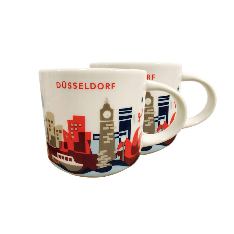 [杜塞尔多夫]星巴克(Starbucks)Düsseldorf杜塞尔多夫城市主题陶瓷马克杯414ml星巴克杯子 德国进口