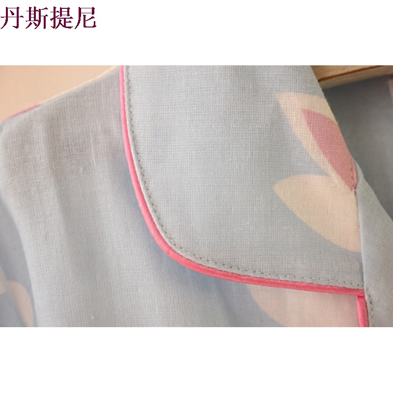 日系可爱小兔子少女全棉双层纱布女士短袖短裤睡衣套装家居服夏天