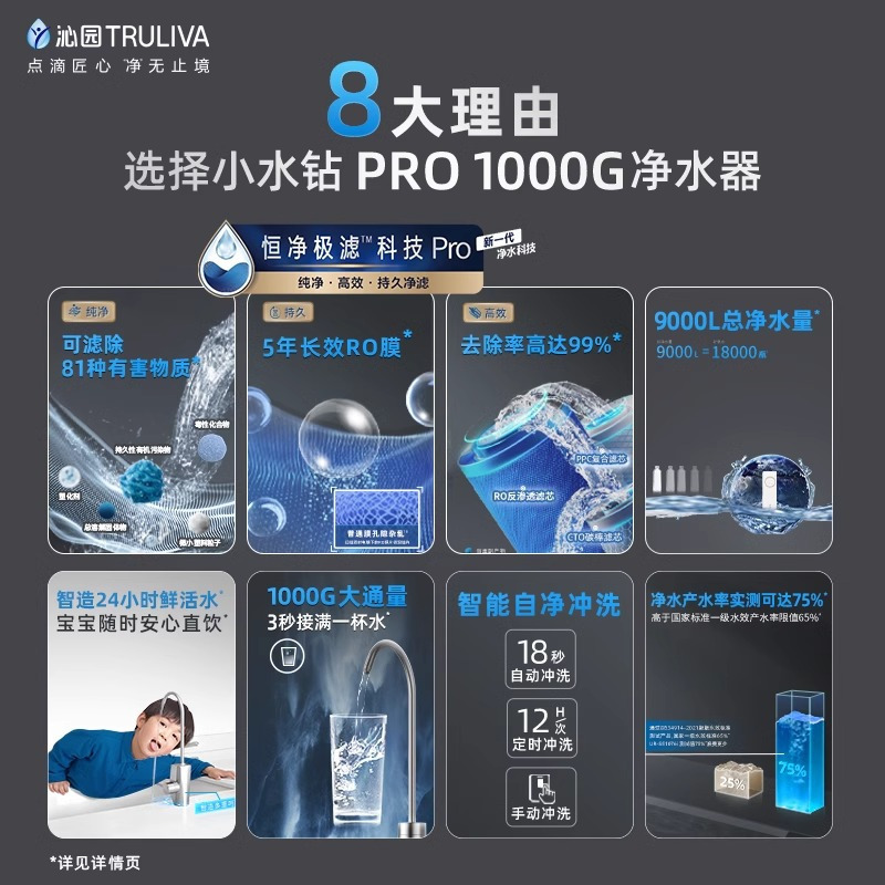[二件套]沁园净水器UR-A51040i配净热管线机5412家用厨房自来水直饮机反渗透小水钻Pro官方旗舰店1000G