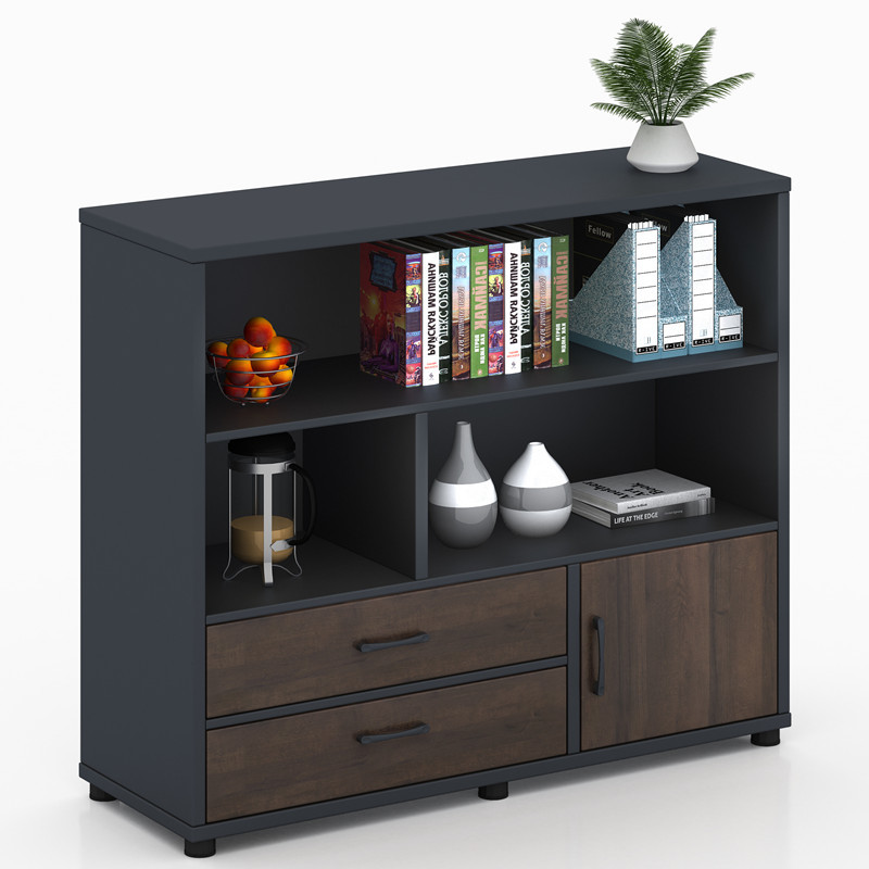 闪电客简约现代矮柜柜办公室茶水柜置物架储物柜大容量收纳柜备餐柜