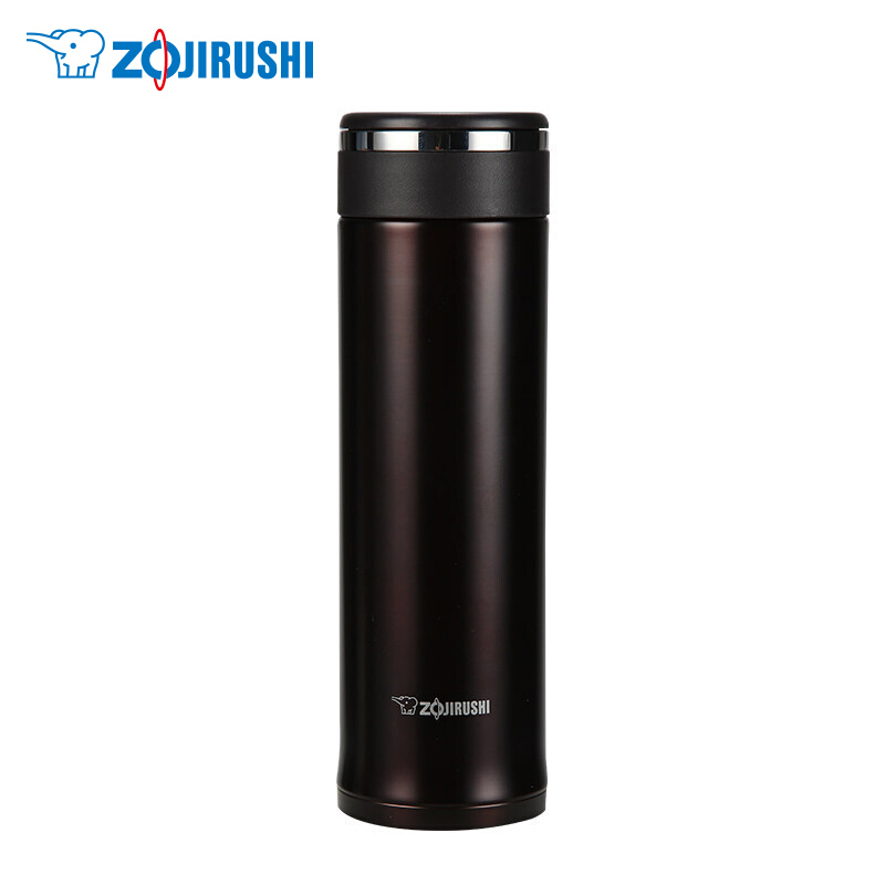 象印(ZOJIRUSHI)婴孕童保温杯SM-JZ48 进口304不锈钢真空保冷保温用品 直身防漏办公水杯子480ml黑色