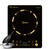 美的(Midea)电磁炉 C22-WT2203 2200W大火力 5档整版滑动触摸 4D防水 纤薄机身 微晶面板 电磁炉