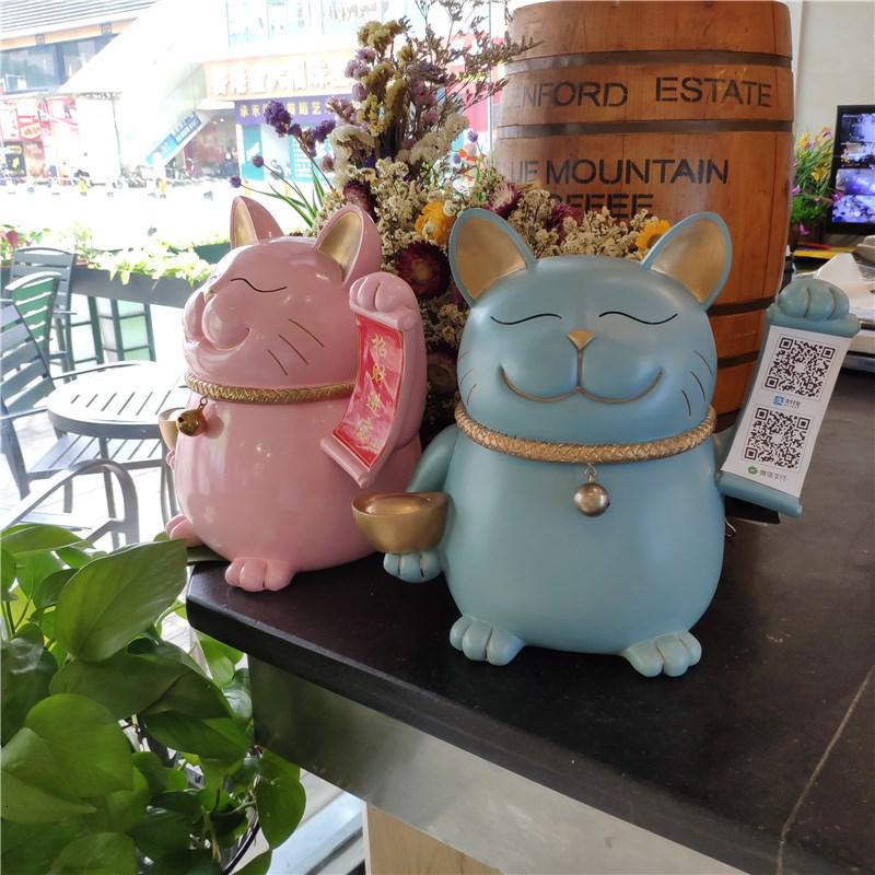 美帮汇创意猫二维码摆件收银台店铺开店送礼发财猫装饰摆设开业礼品高清大图