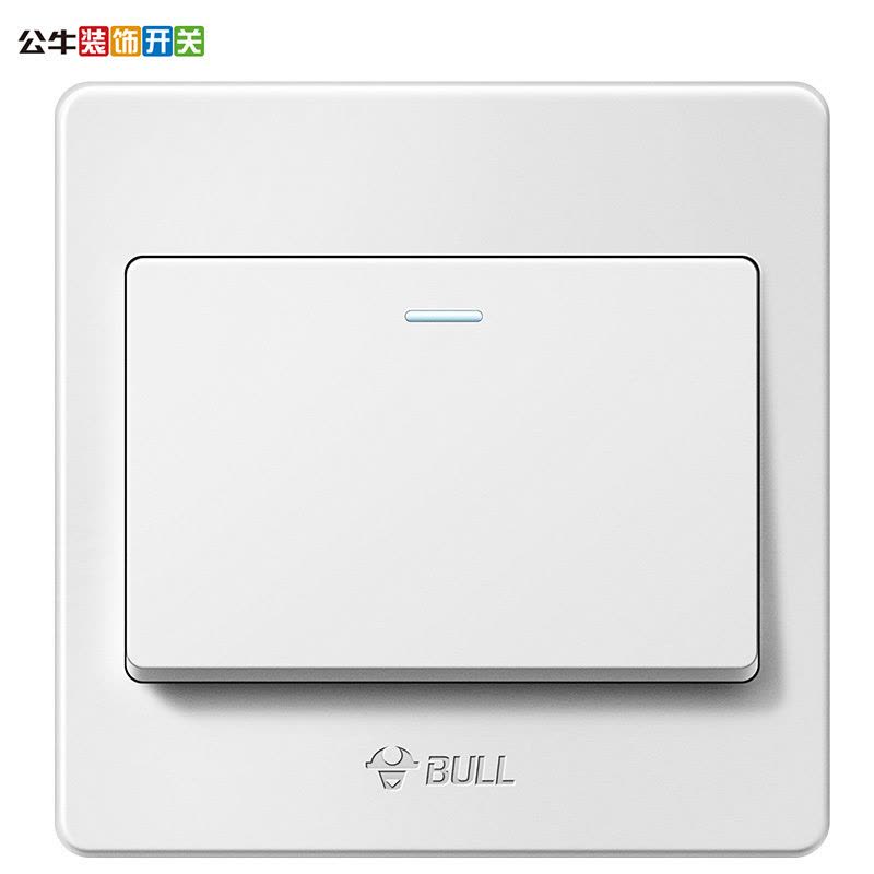 公牛(BULL)开关插座单开双控开关1开一开双控开关 86型一位一联双控面板 G07K112Y(荧光)图片