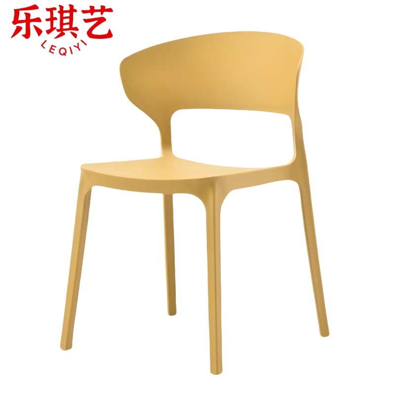 乐琪艺 塑料椅 土黄色 52*53*76.5cm 把高清大图