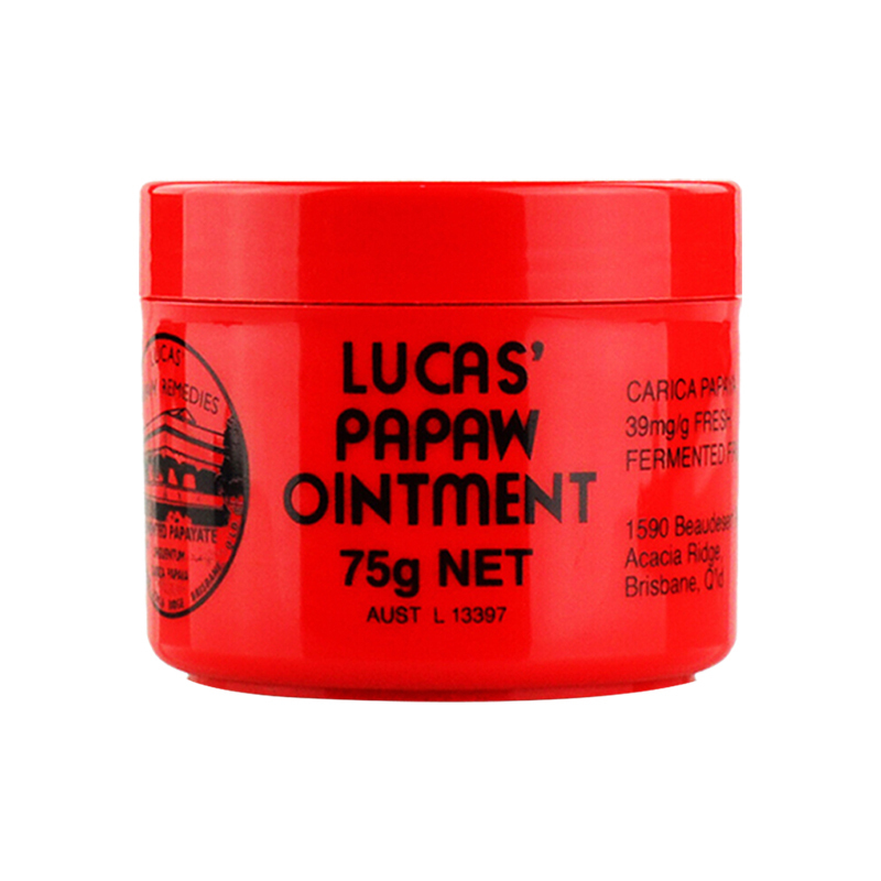 Lucas Papaw Ointment番木瓜膏75g/瓶装澳洲进口万用膏护手霜护足护臀润唇膏滋润营养保湿香港保税随机发