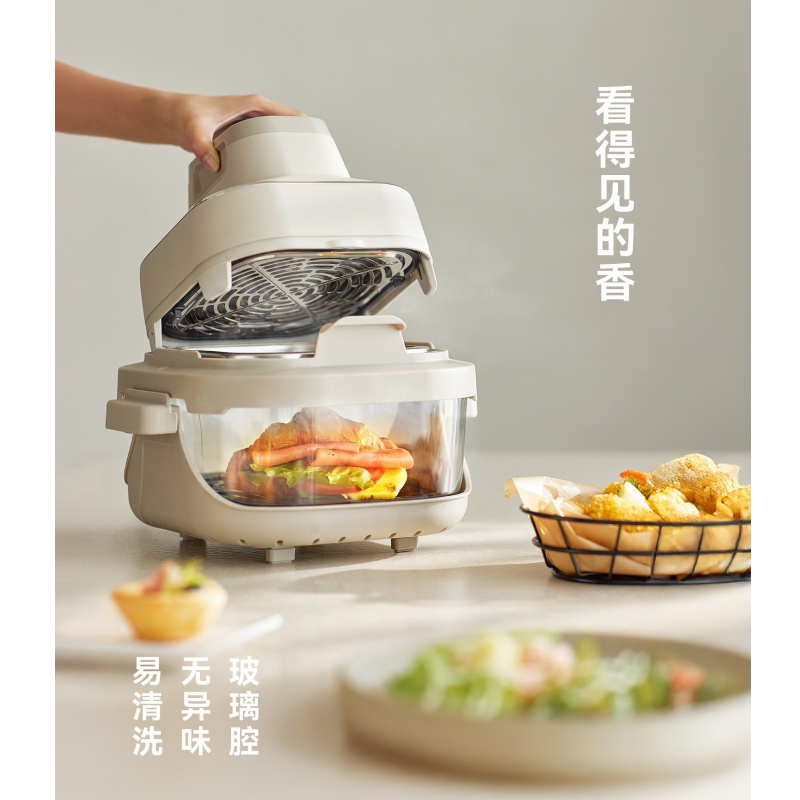 olayks.立时 玻璃分体空气炸锅5.5L OLK-OY08 白色(单位:台)高清大图