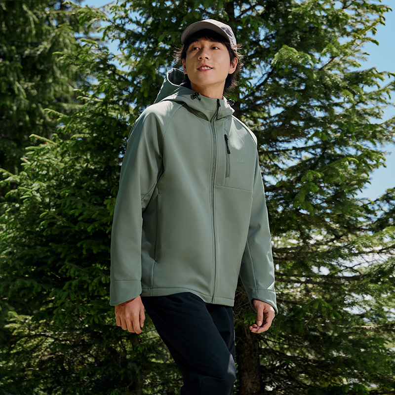 361°运动外套男新款四防软壳防水加绒夹克风衣户外登山高清大图