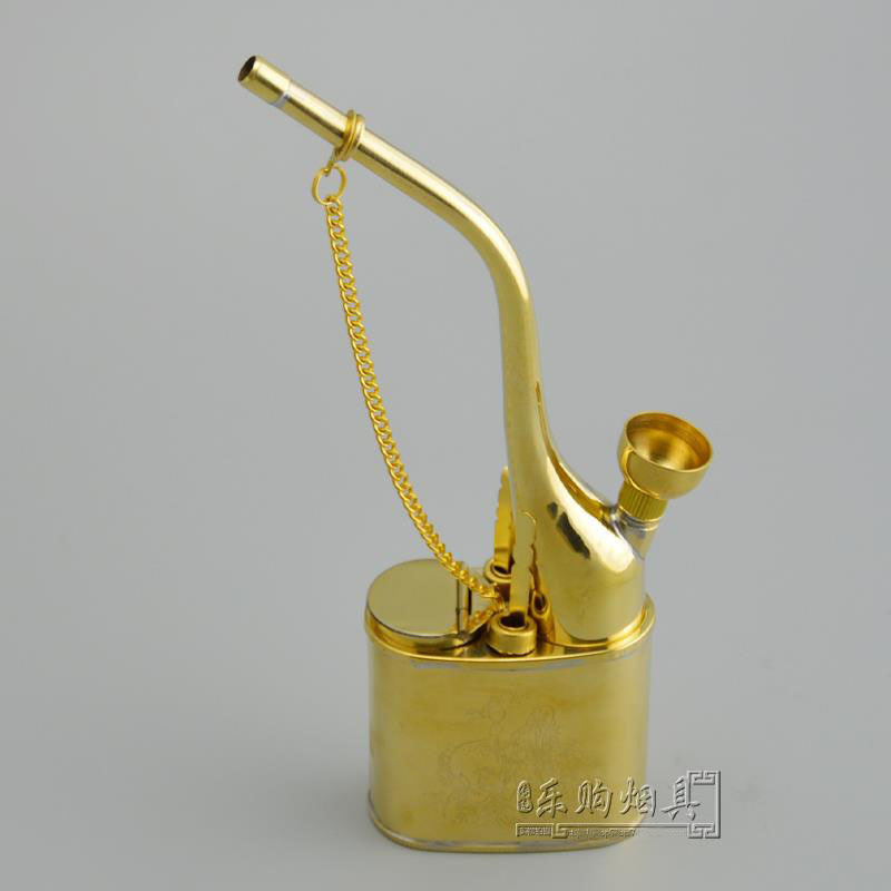 复古老式黄铜水过滤烟袋水烟斗水烟壶烟筒旱烟袋两用小号