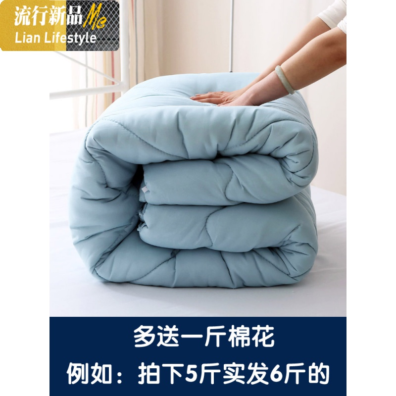 棉花床褥子垫被双人家用1.8m炕被定做棉絮床垫加厚学生宿舍单人床 三维工匠高清大图