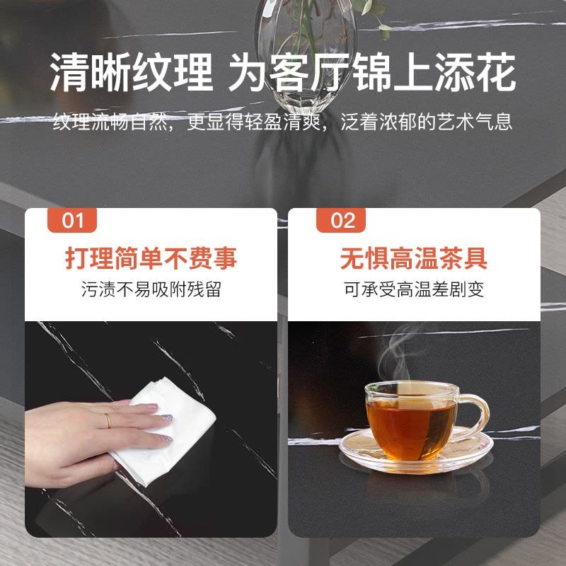 茶几客厅家用小户型简约现代创意茶桌双层沙发边几方桌简易小桌子图片