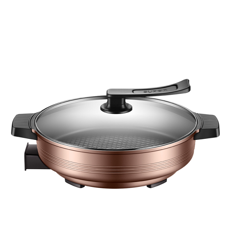 苏泊尔suporjj34d0518034cm6l多功能煎烤机1800w加厚加高锅体煎烤烙焖