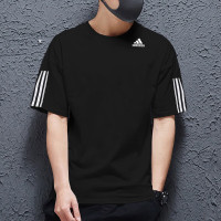 阿迪达斯(adidas) 2023夏季新款户外运动服健身训练时尚舒适透气圆领短袖 GQ2159-黑色