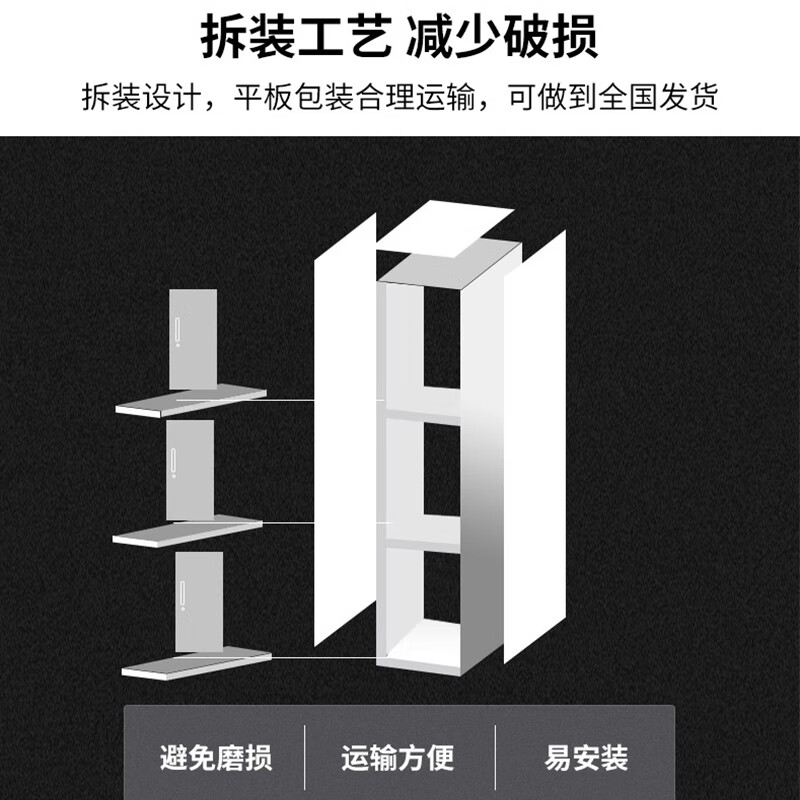 中伟(ZHONGWEI)更衣柜铁皮柜员工宿舍带锁储物柜文件柜办公室衣柜单五门柜高清大图