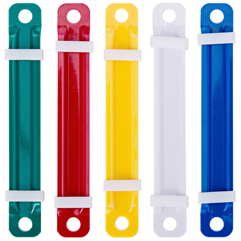 得力 5548 塑胶装订夹 80mm 50套/盒 (单位:盒) 混色